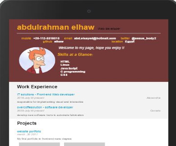 Interactive resume